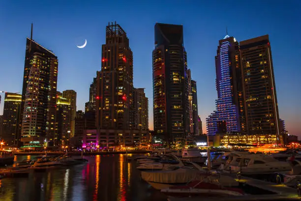 Photo of Nightlife in Dubai Marina. UAE. November 16, 2012