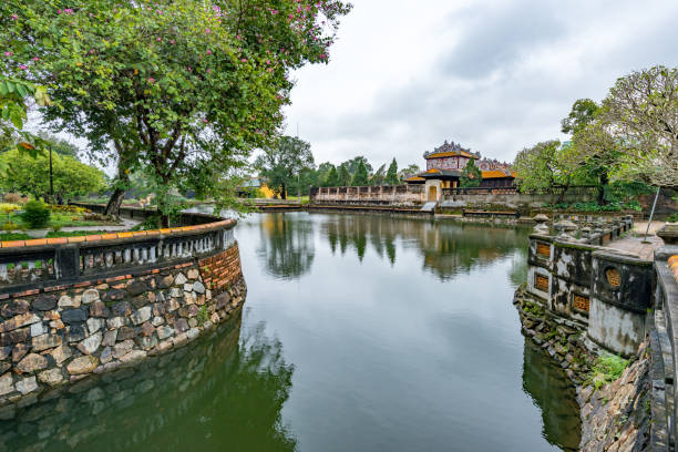 Hue - Vietnam. December 08, 2015. Imperial Enclosure Top choice historic site in Hue, Vietnam. stock photo