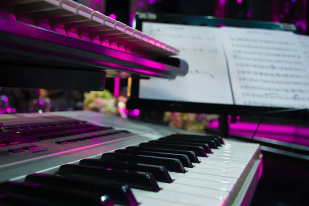 istock piano keyboard, piano side view of instrument musical tool 898695882
