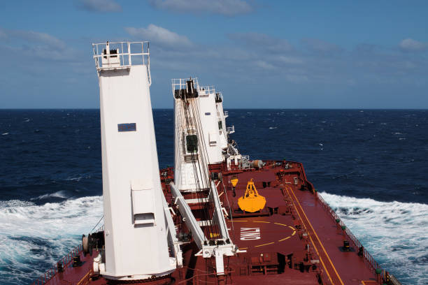 istock red deck large bulk carrier on background of ocean 898696356