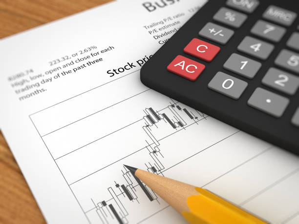 istock Financial report wooden desk table 898702540