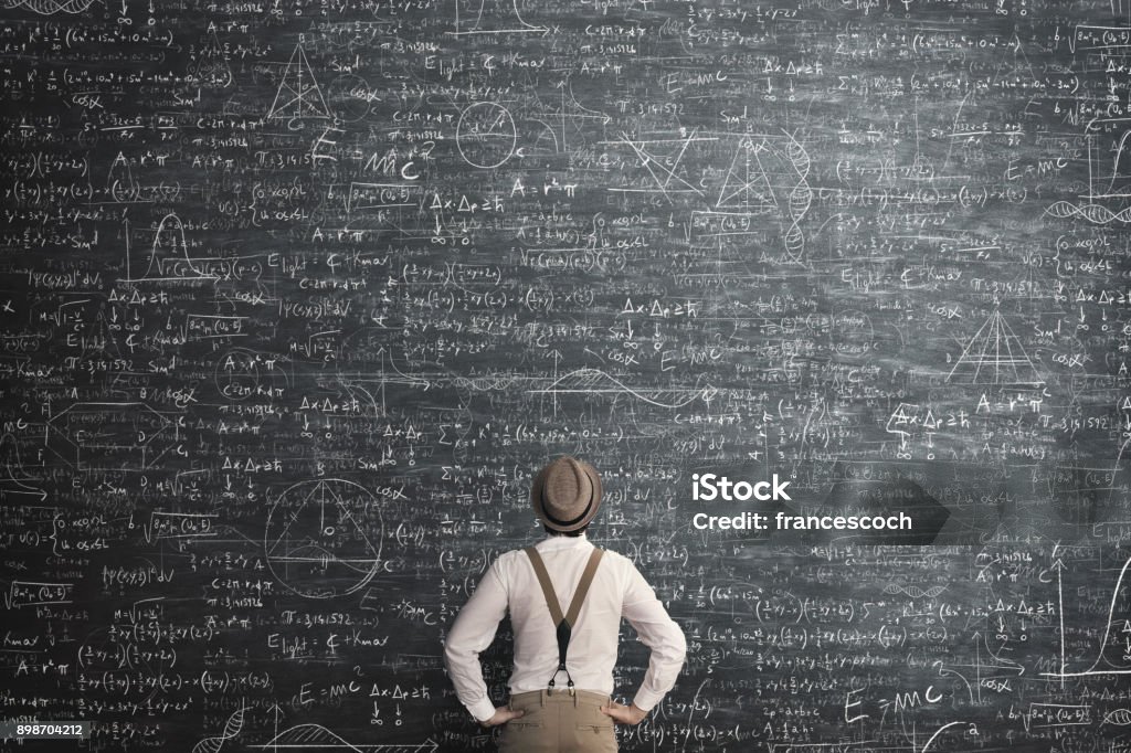 man think how to solve the problem Complexity Stock Photo