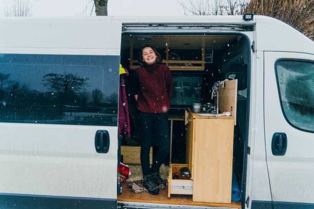 istock Woman in the van 898706766