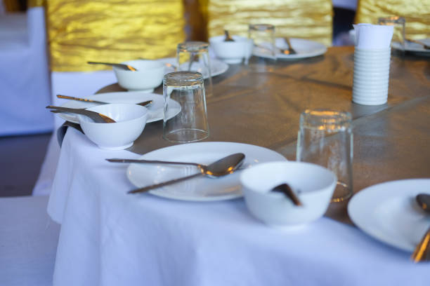 istock Dining set on the table of Thai restaurant. 898711414