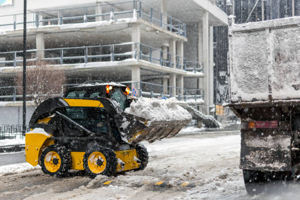 istock Machine remove snow from a city street 898715798