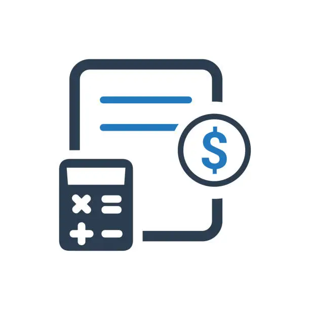 Vector illustration of Bookkeeping Icon