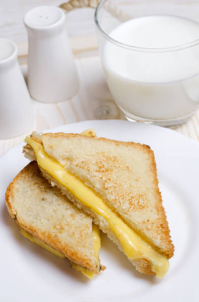 istock Homemade grilled cheese sandwich for breakfast 898719804