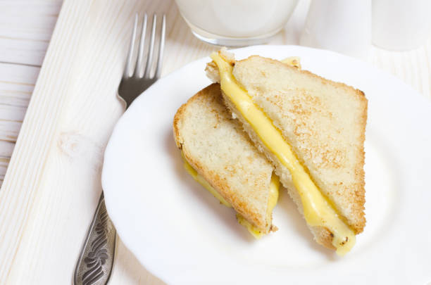 istock Homemade grilled cheese sandwich for breakfast 898720054