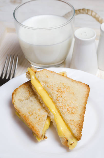 istock Homemade grilled cheese sandwich for breakfast 898720288