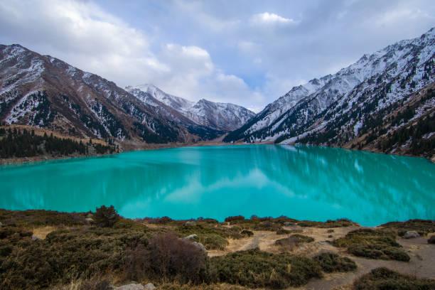 istock mountain emerald lake, Kazakhstan, Almaty 898720570