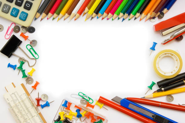 istock monthly calendar with office and stationery 898721212