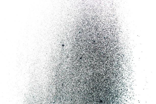istock Black glitter texture isolated on white background. Black particles color. Celebratory background concept. 898723642