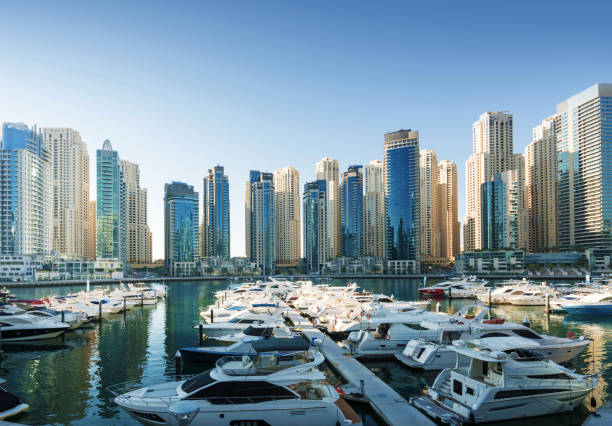istock Dubai Marina at sunset, United Arab Emirates 898728438