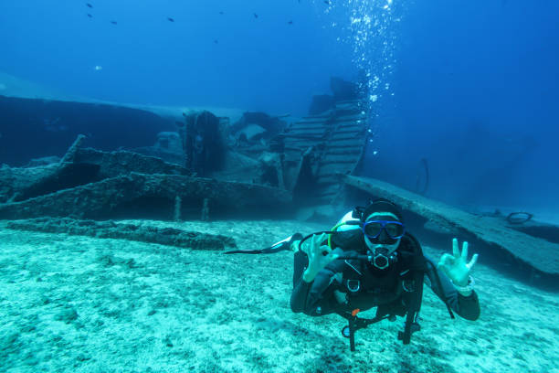 istock Scuba diver during a wreck dive in Greece 898728816