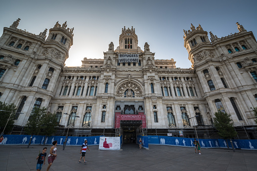 MADRID,SPAIN - August 25, 2017: Palacio de Cibeles in Madrid, Spain