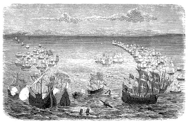 ilustraciones, imágenes clip art, dibujos animados e iconos de stock de la armada española atacada - 17th century style