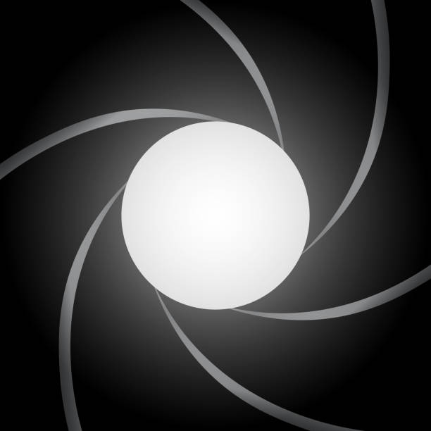 istock Secret agent gun barrel inside. Super agent theme vector background. Inside pistol barrel swirl and spiral illustration on black background. 898748576