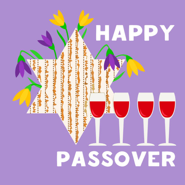 illustrazioni stock, clip art, cartoni animati e icone di tendenza di e - passover seder table judaism