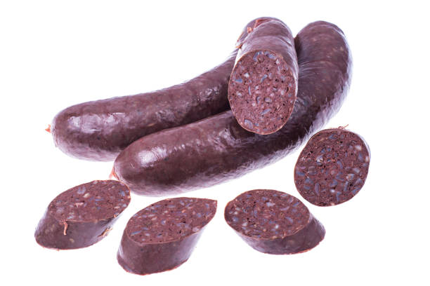 istock Black pudding, blood sausage cut into pieces 898752108
