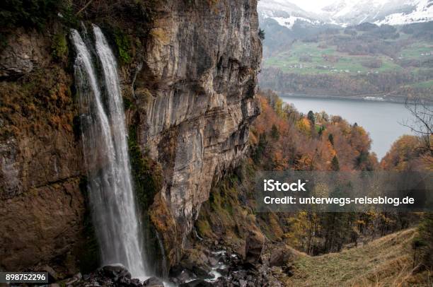 Seerenbachfälle A Waterfall In Switzerland Stock Photo - Download Image Now - Alpine Lakes Wilderness, Autumn, Beauty