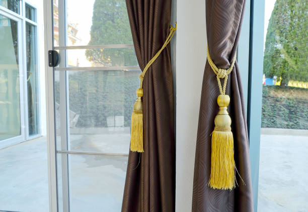 istock Colorful Curtains tassel for interior house. 898753944