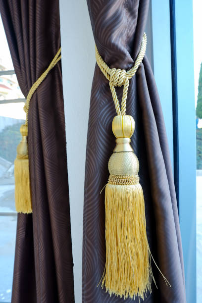 istock Colorful Curtains tassel for interior house. 898753946
