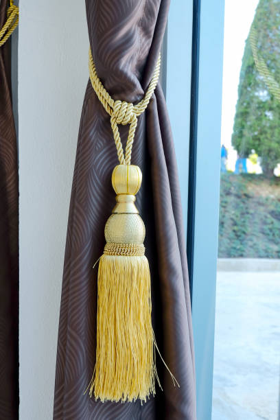 istock Colorful Curtains tassel for interior house. 898753948