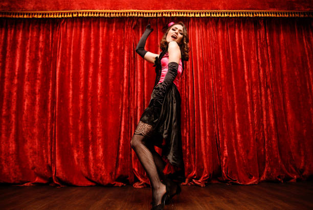 istock dancer in moulin rouge style is dancing on the stage 898760968