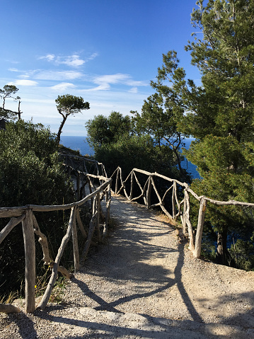 Path at the mediterranian sea in Majorca