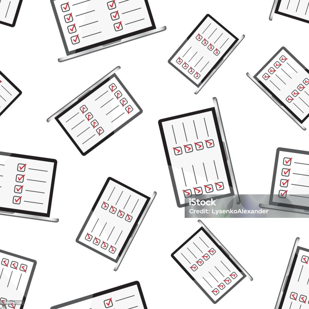 Checklist Note Background Businessman Checklist With Notebook Seamless Pattern Background ...