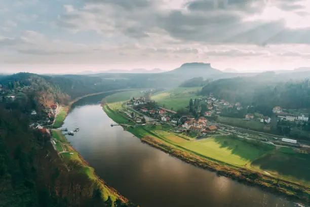 Scenic view of Saxon Switzerland national park  in Germany