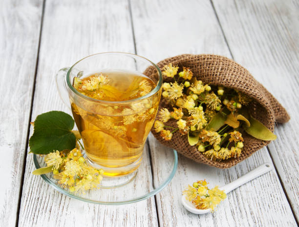 istock cup of herbal tea with linden flowers 898764652
