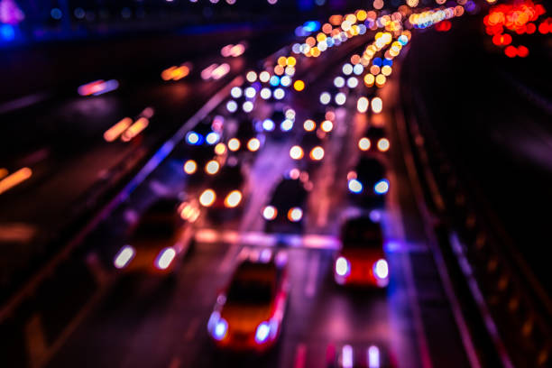 cars in motion