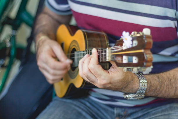 Samba is part of Carioca culture and one of the most traditional city of samba circles in Rio de Janeiro stock photo