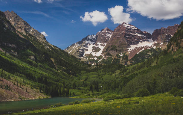 50 Colorado Flag American Flag Rocky Mountain Landscape Stock Photos 50 Colorado Flag American Flag Rocky Mountain Landscape Stock Photos