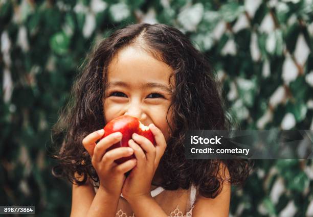 Freshness Stock Photo - Download Image Now - Child, Eating, Apple - Fruit