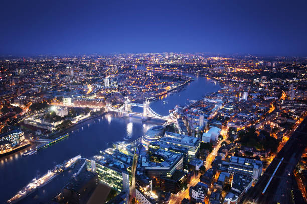 istock London aerial view with Tower Bridge, UK 898776514