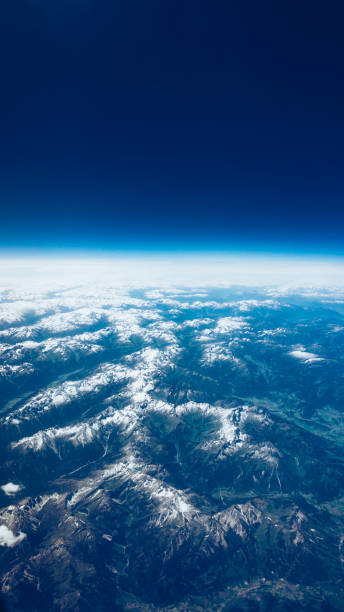istock Landscape of Mountain. view from the airplane window 898776770