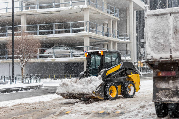 istock Machine remove snow from a city street 898801898
