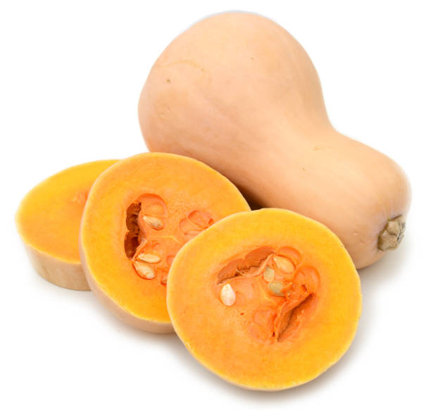 istock Fresh butternut pumpkin cut into pieces 898802644