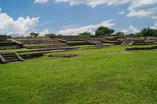 Stonewalls on the grass.