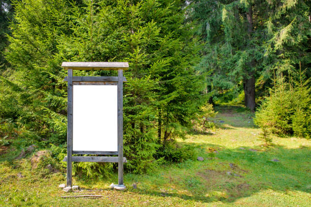 istock Blank sign board in the park 898813268