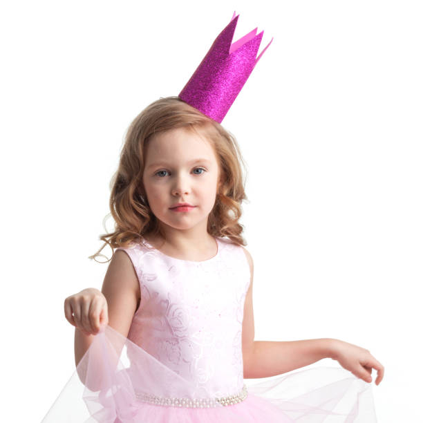 istock Happy small princess girl 898820896