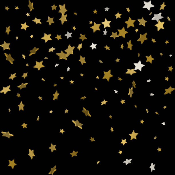 istock Celebration Golden Stars Confetti. Festive Sparkling Garland. Falling Shimmer, Shiny Magical Winter Design. Bohemian Texture, Golden Stars Confetti. Christmas, New Year Celebration Holiday Background. 898825030