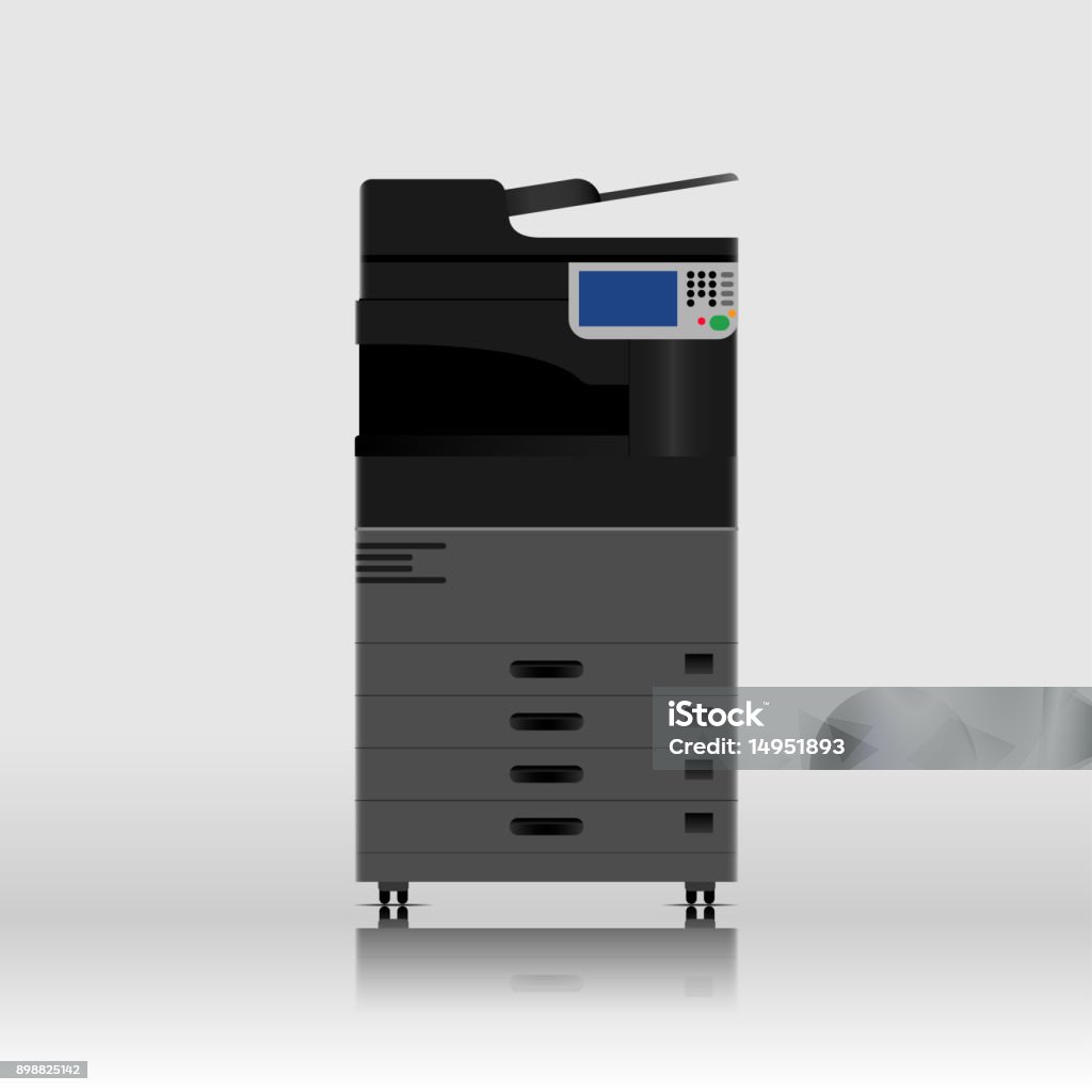 Multifunction Printer Scanner Copier Copy Machine Vector Illustration ...