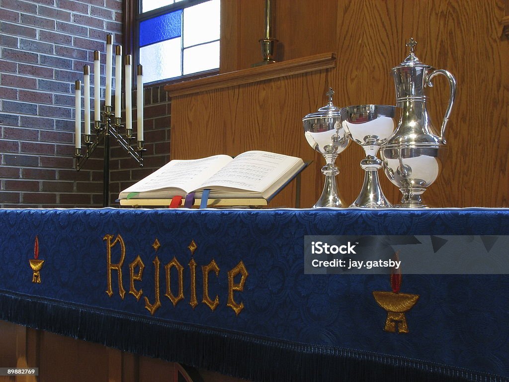 Sakrament der Altar - Lizenzfrei Abendmahlskelch Stock-Foto