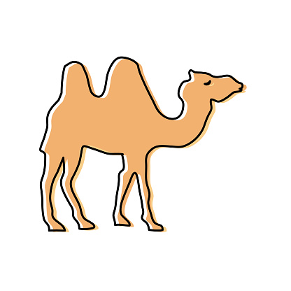 Camel Cartoon Silhouette Stock Illustration - Download Image Now - Africa,  Animal, Animal Hump - iStock