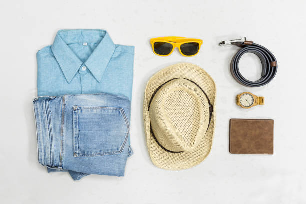 istock Top view summer vintage clothes 898829678
