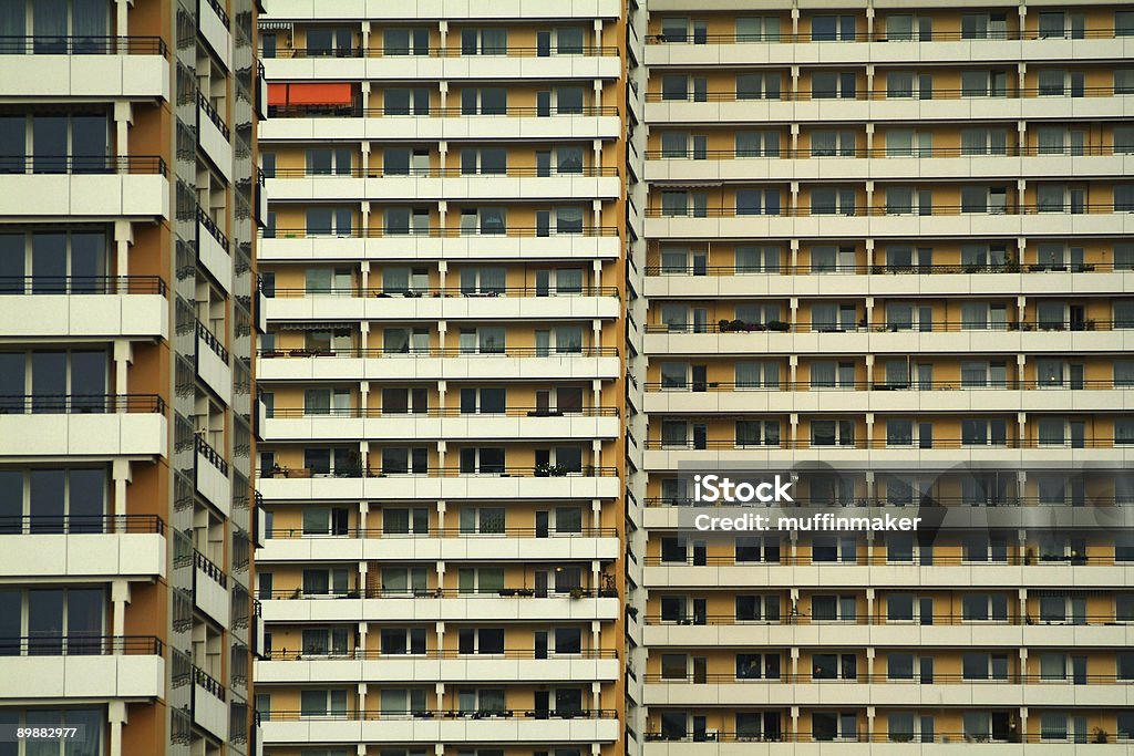 Plattenbauten - Apartment Buildings  Berlin Stock Photo