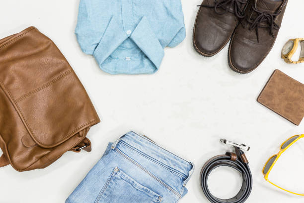 istock Top view summer vintage clothes 898829796